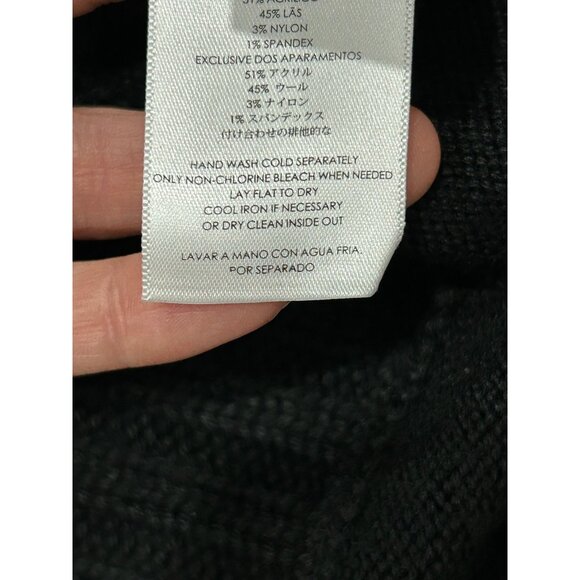 Michael Kors Black Long Cardigan Button Closures and Front Pockets SZ Small - Picture 8 of 10